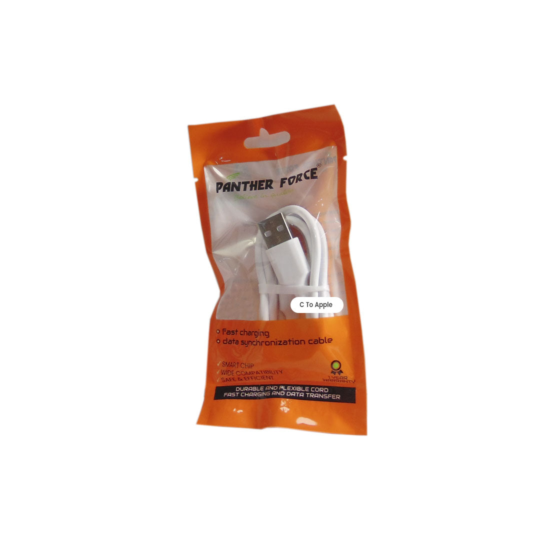 PF229 - Panther Force USB-C to Lightning Cable – Poly Bag Packaging