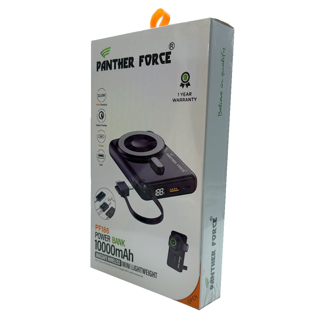 PF186 - Panther Force 10000mAh Power Bank Multi Cable & Watch Charger