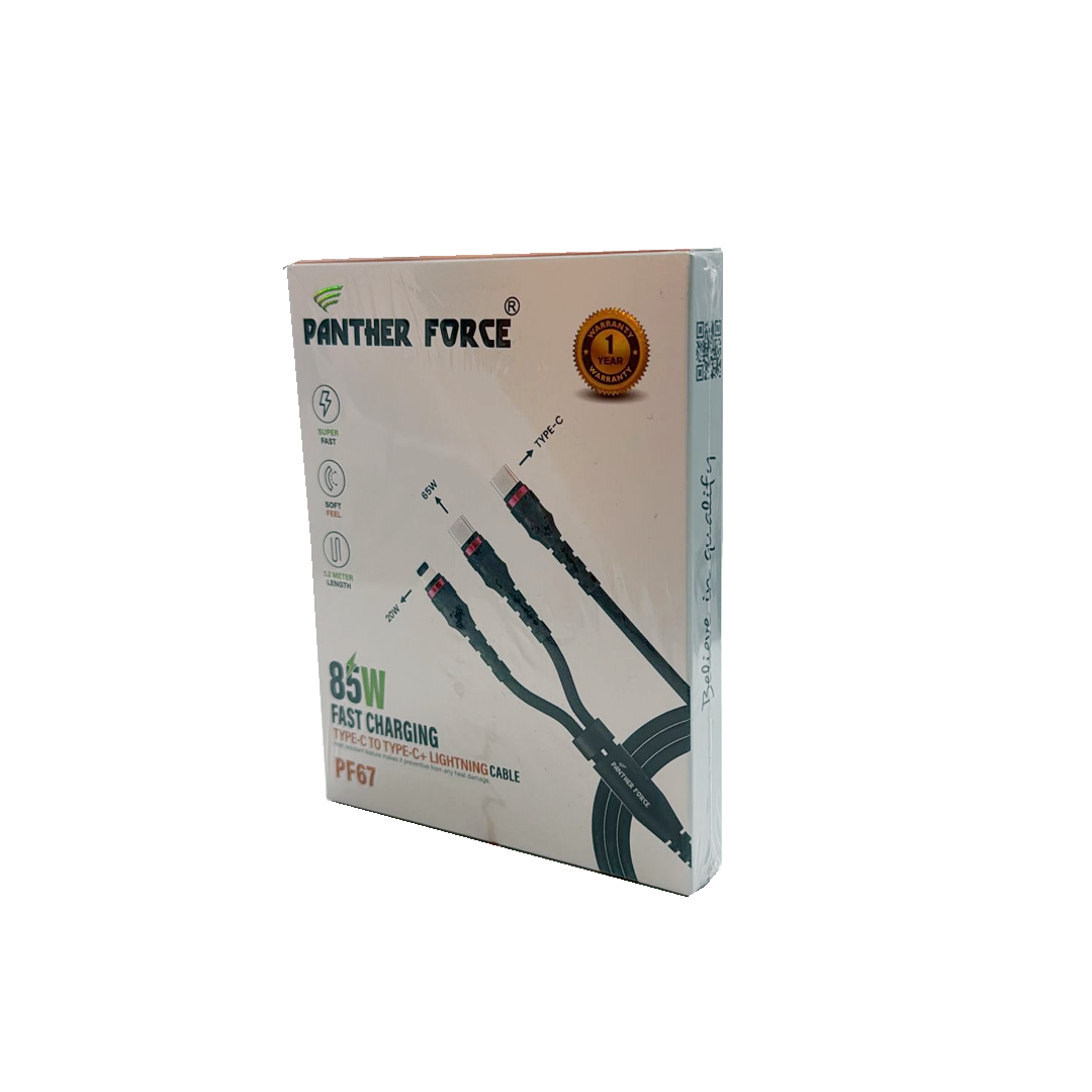 PF67 - Panther Force Dual Type-C Fast Charging Cable