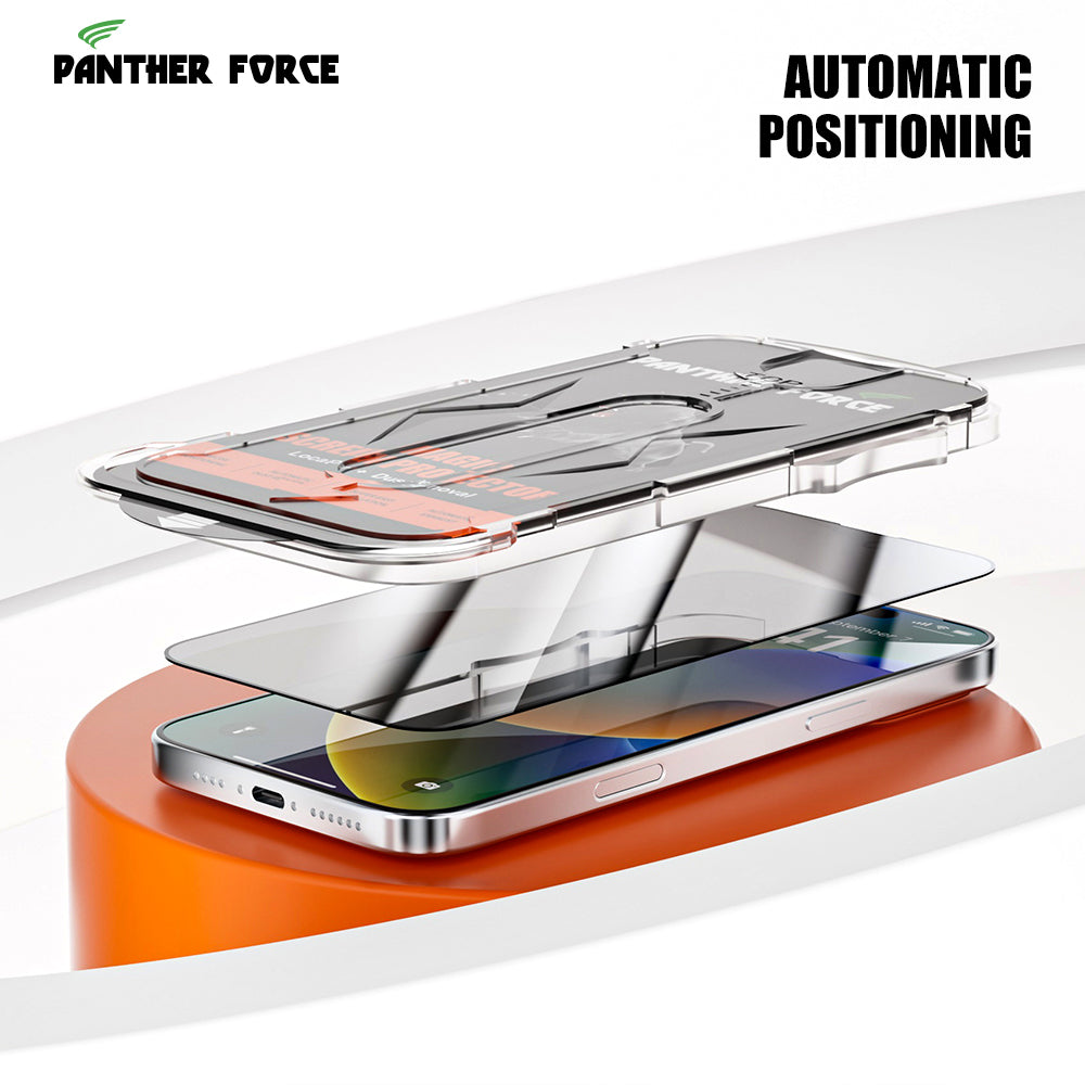 PF03 - Panther Force 8K Magic Privacy Glass Screen Protector with Alignment Frame for iPhone 16