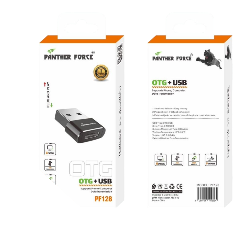 PF128 - Panther Force OTG USB-C to USB Adapter – Quick Transfer