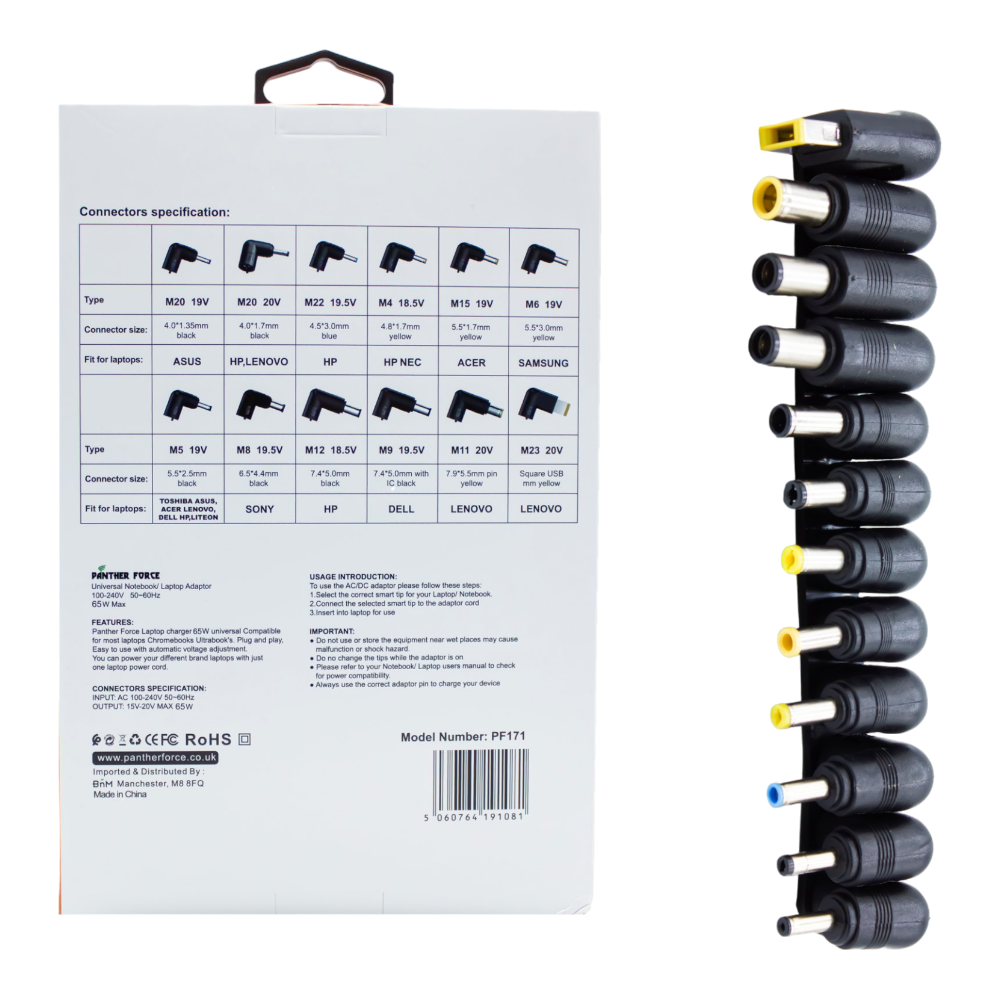 PF171 - Panther Force 2.4A White Dual USB Car Charger Fast & Safe Dual-Device Charging