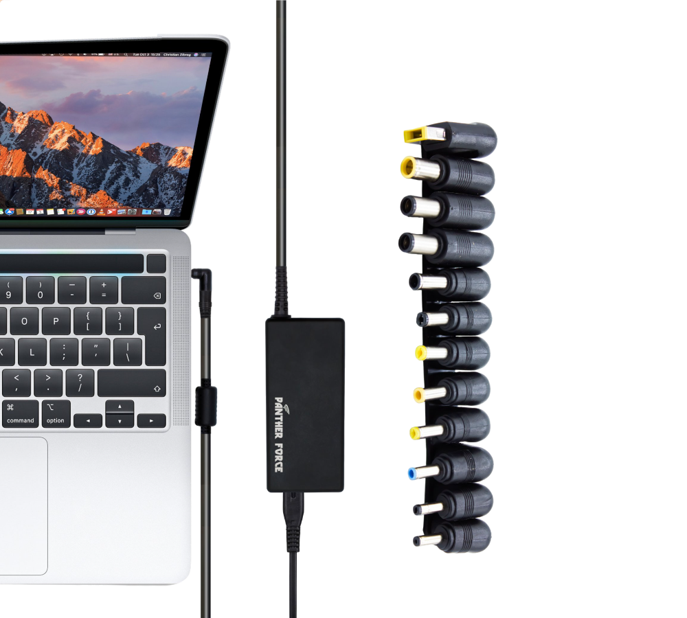PF172 - Panther Force 90W Universal Laptop Charger - Powerful & Portable