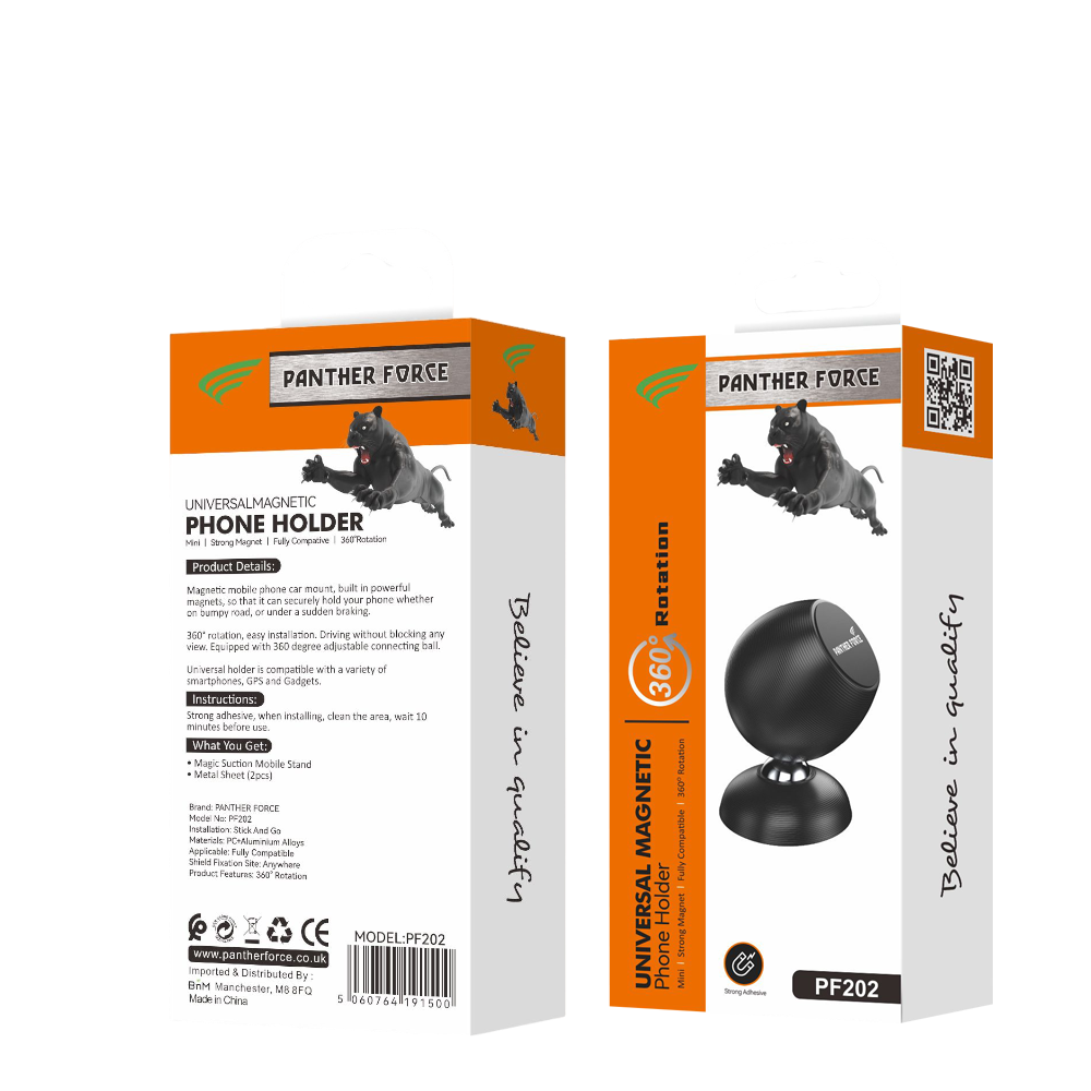 PF202 - Panther Force Magnetic Phone Holder – 360° Rotatable | Strong Magnetic Grip | Universal Fit
