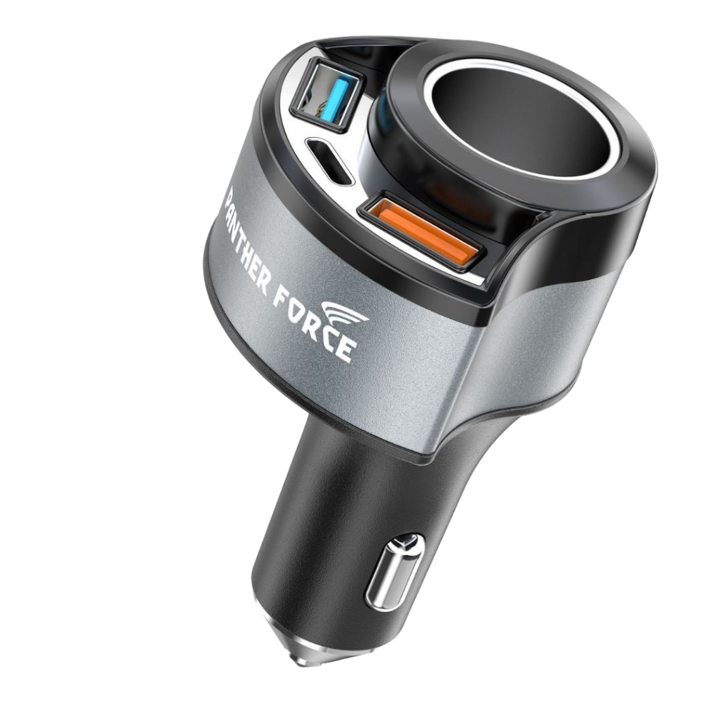 PF212 - Panther Force 4-in-1 Car Charger – Fast Charging | Dual USB Ports