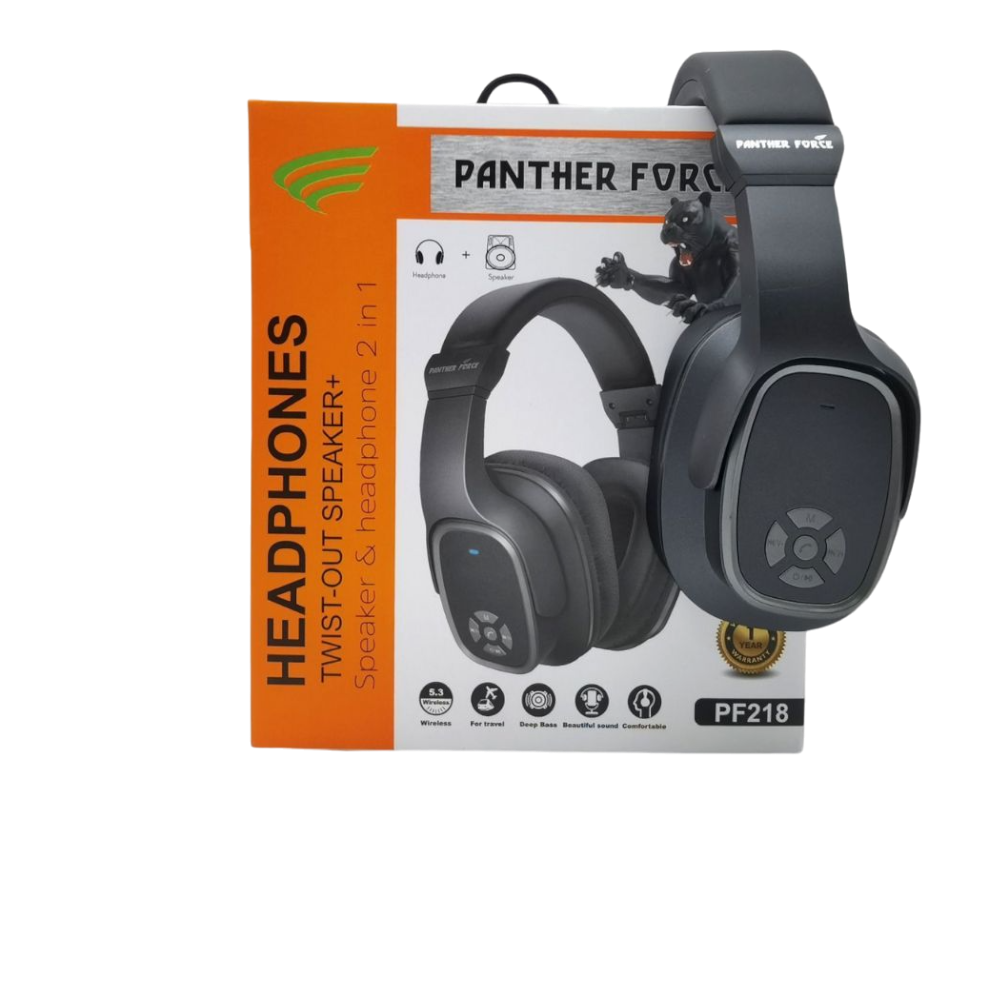 PF218 - Panther Force Square 2-in-1 Headphones – Wired & Wireless | High-Quality Sound