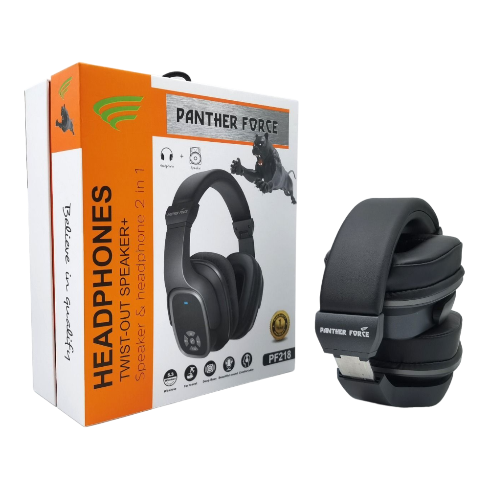 PF218 - Panther Force Square 2-in-1 Headphones – Wired & Wireless | High-Quality Sound