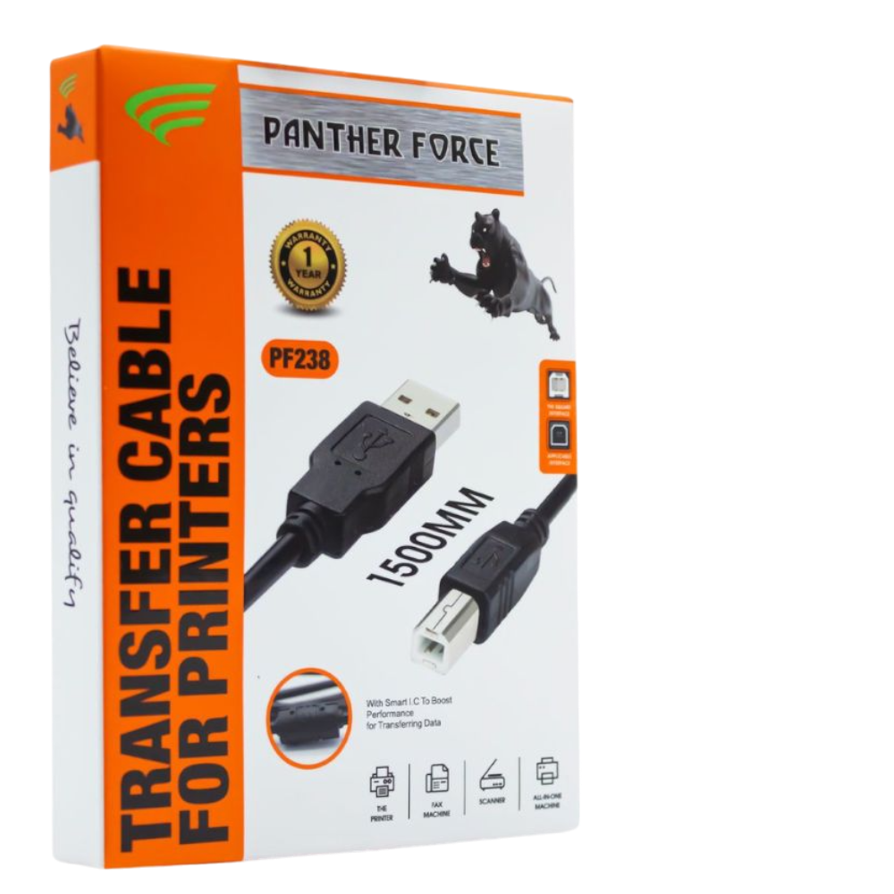 PF238 - Panther Force High-Speed Printer Cable – USB to Type-B Connector