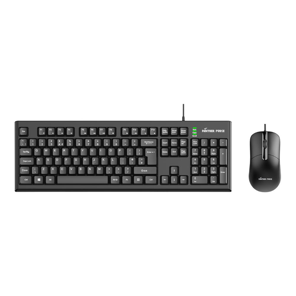 PF289 - Panther Force Wired Keyboard & Mouse — Durable, High-Precision, Plug-and Play