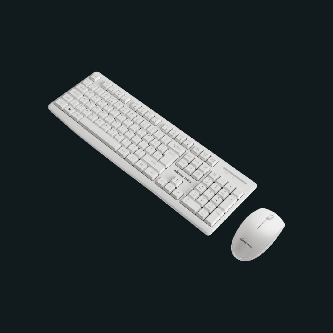 White Wireless Keyboard & Mouse
