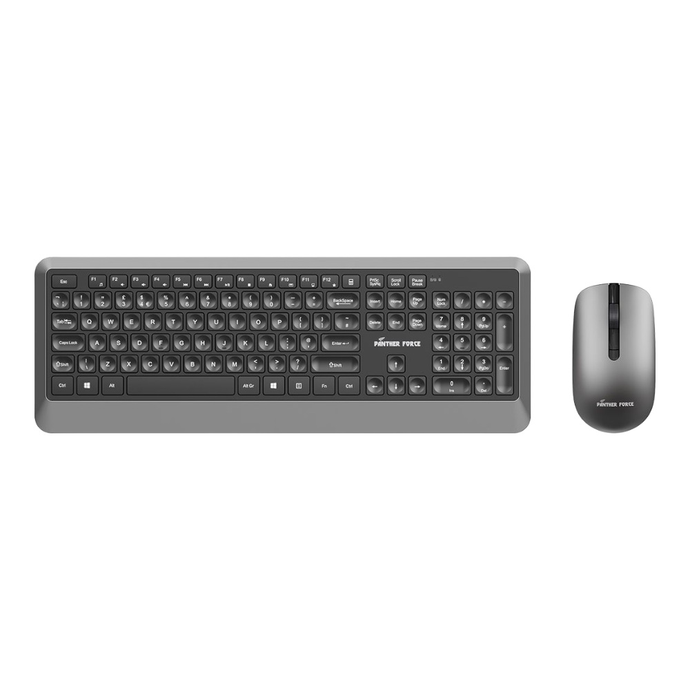 PF293 - Panther Force Wireless Keyboard & Mouse Ergonomic, Long battery & Adjustable DPI