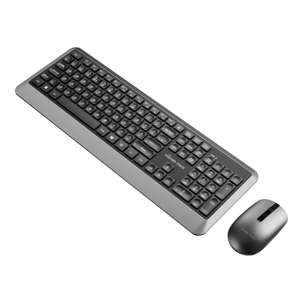 PF293 - Panther Force Wireless Keyboard & Mouse Ergonomic, Long battery & Adjustable DPI