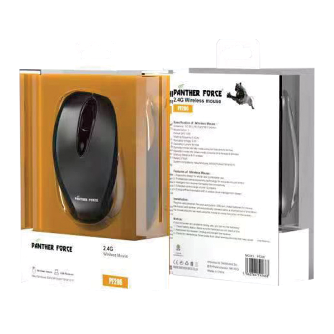 PF296 - Panther Force Wireless Mouse White/Black