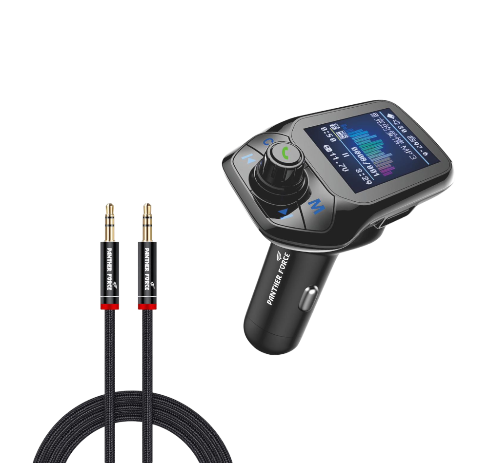 PF41 - Panther Force 2.4A Car MP3 & Charger – Bluetooth FM Transmitter | Dual USB Charging Ports