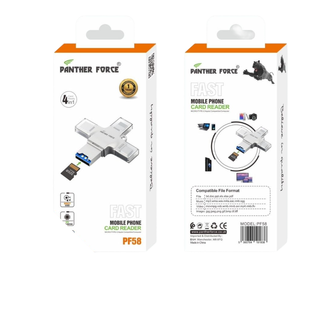 PF58- Panther Force Fast Mobile Phone Card Reader