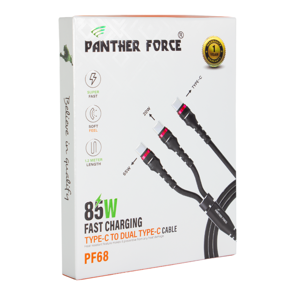 PF68 - Panther Force Universal Fast Cable – Type-C & Apple Combo