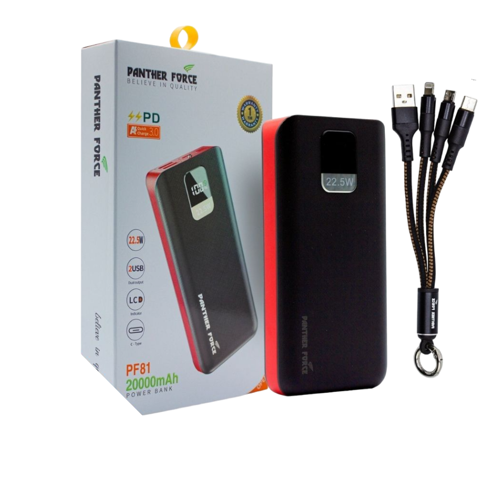 PF81 - Panther Force PD3.0 20000 mAh Power Bank