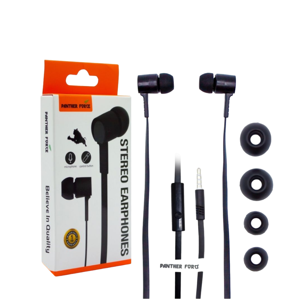 PF88 - Panther Force In-Ear Handsfree – High-Quality Sound | Black Design