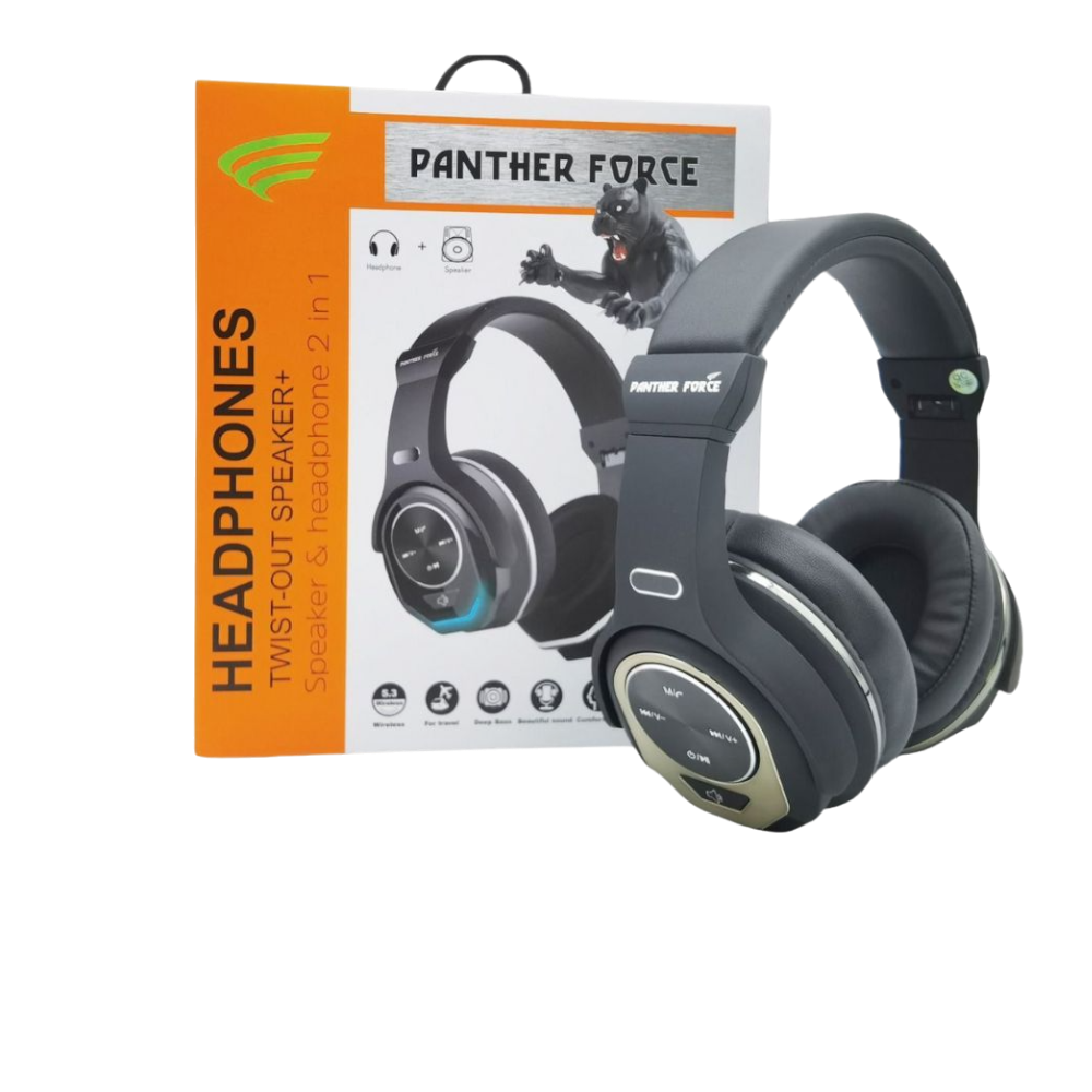 PF219 - Panther Force Round 2-in-1 Headphones – Wired & Wireless