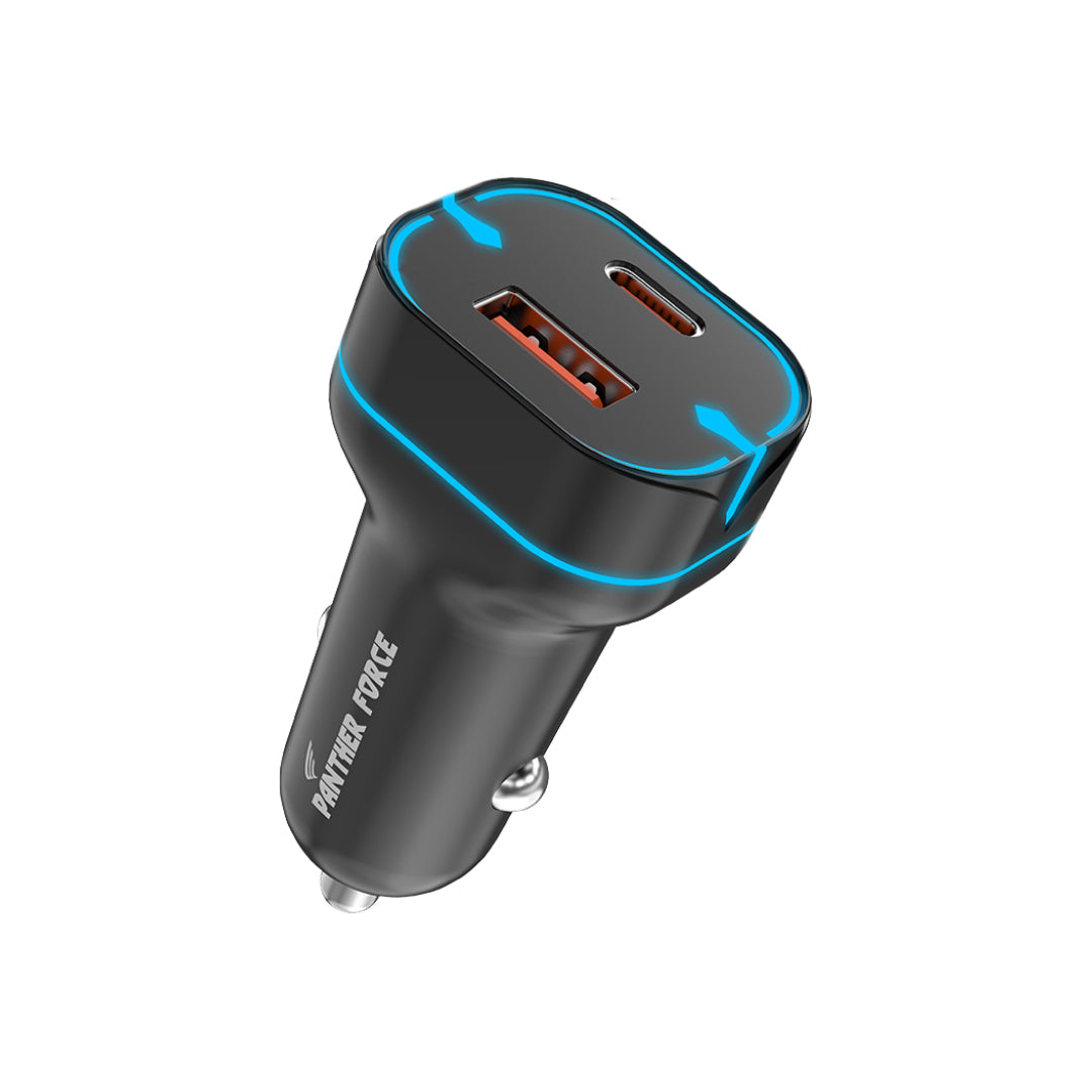 PF151 - Panther Force 18W Type-C Dual Car Charger