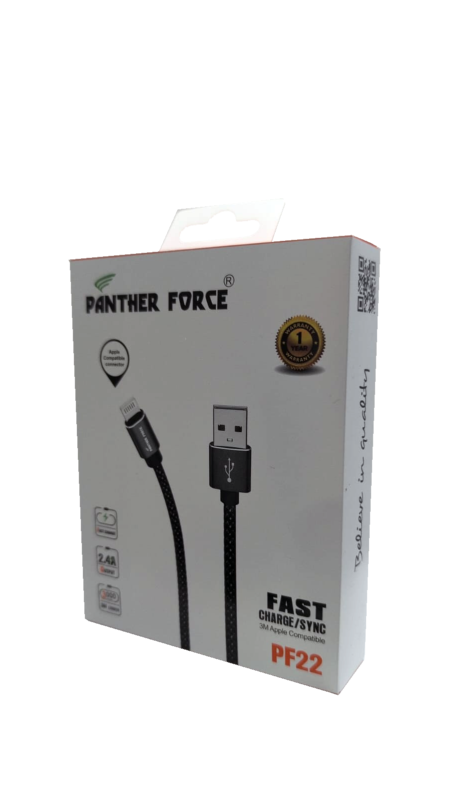 PF22 - Panther Force 2.4A 3M Cable for iPhone