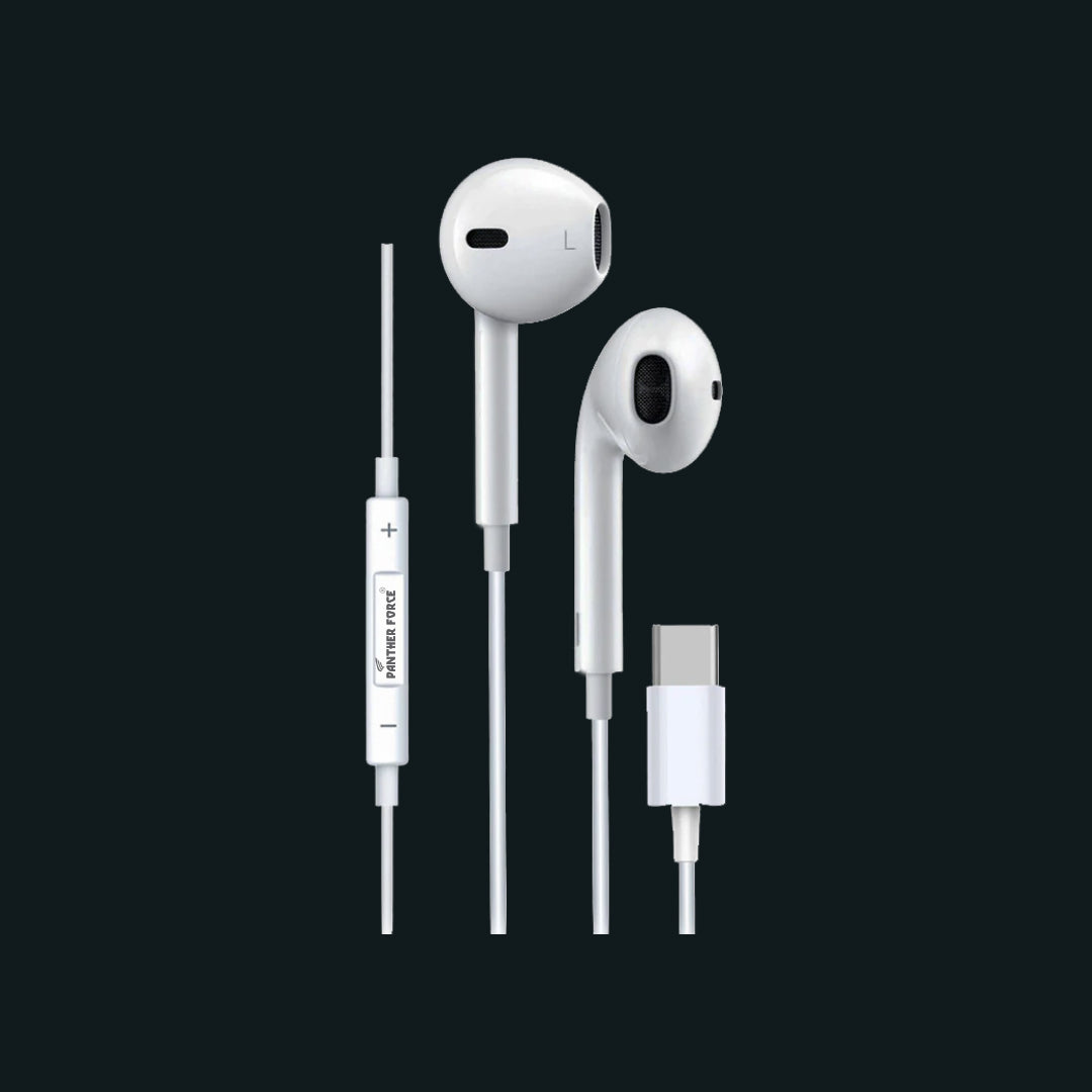 PF221 - Panther Force C-Type Handsfree – USB-C Wired Earphones | High-Quality Sound