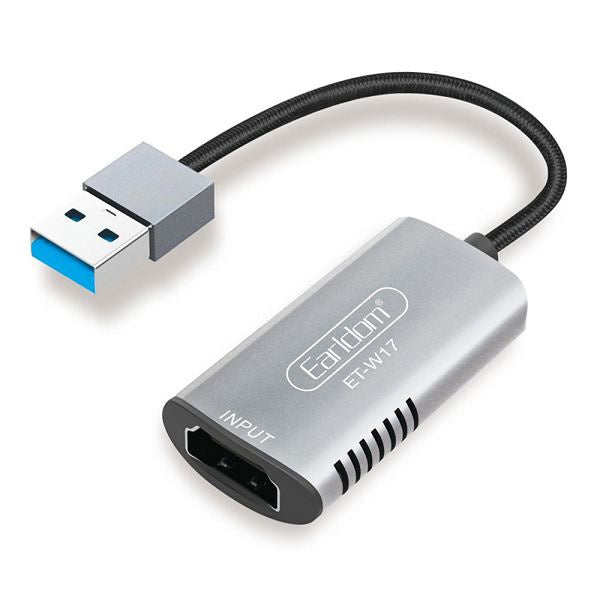 Earldom® 4K HDMI Video Capture Card USB 3.0- Silver