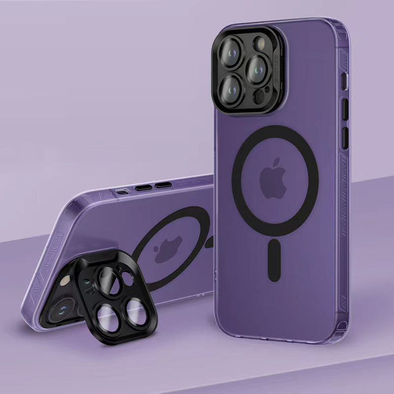 iPhone16 Camera Stand Case Wireless Charging Shockproof Cover