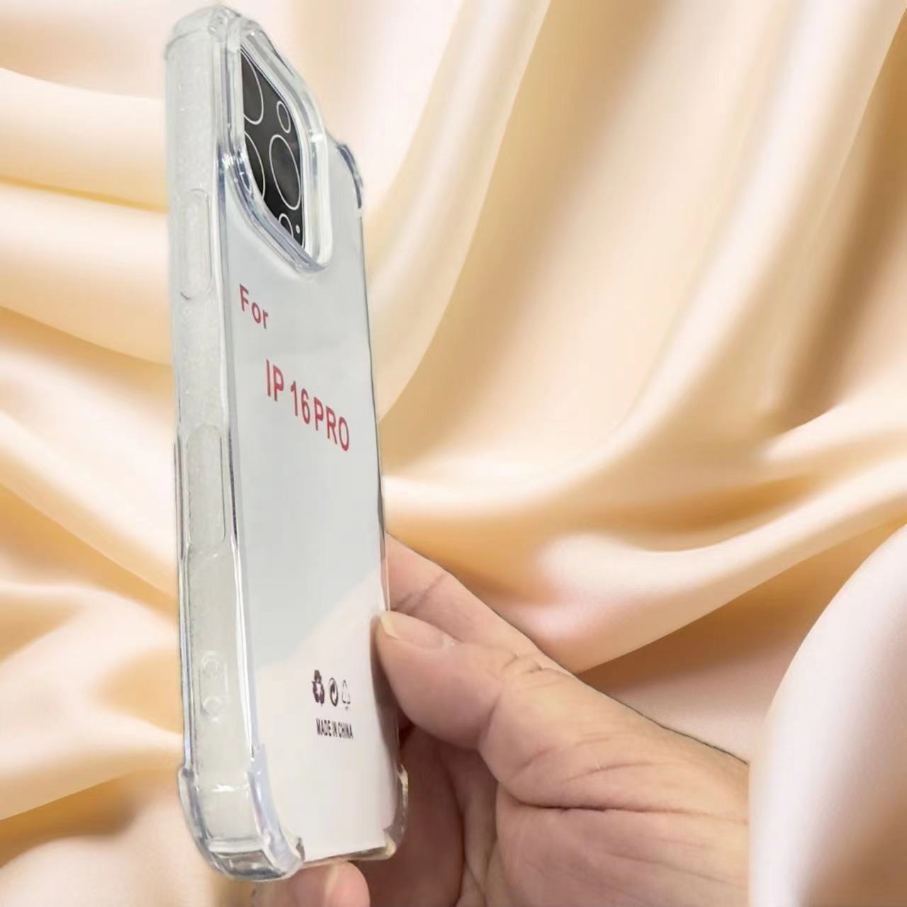 For iPhone16 Shockproof Soft TPU Clear Case