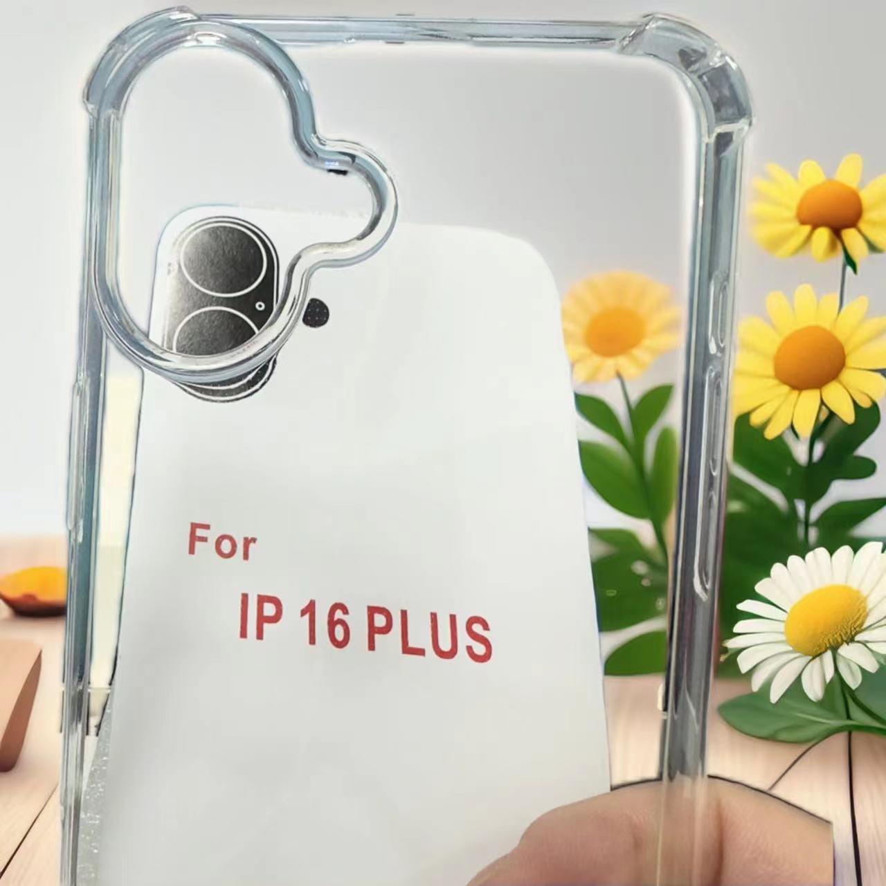 For iPhone16 Shockproof Soft TPU Clear Case