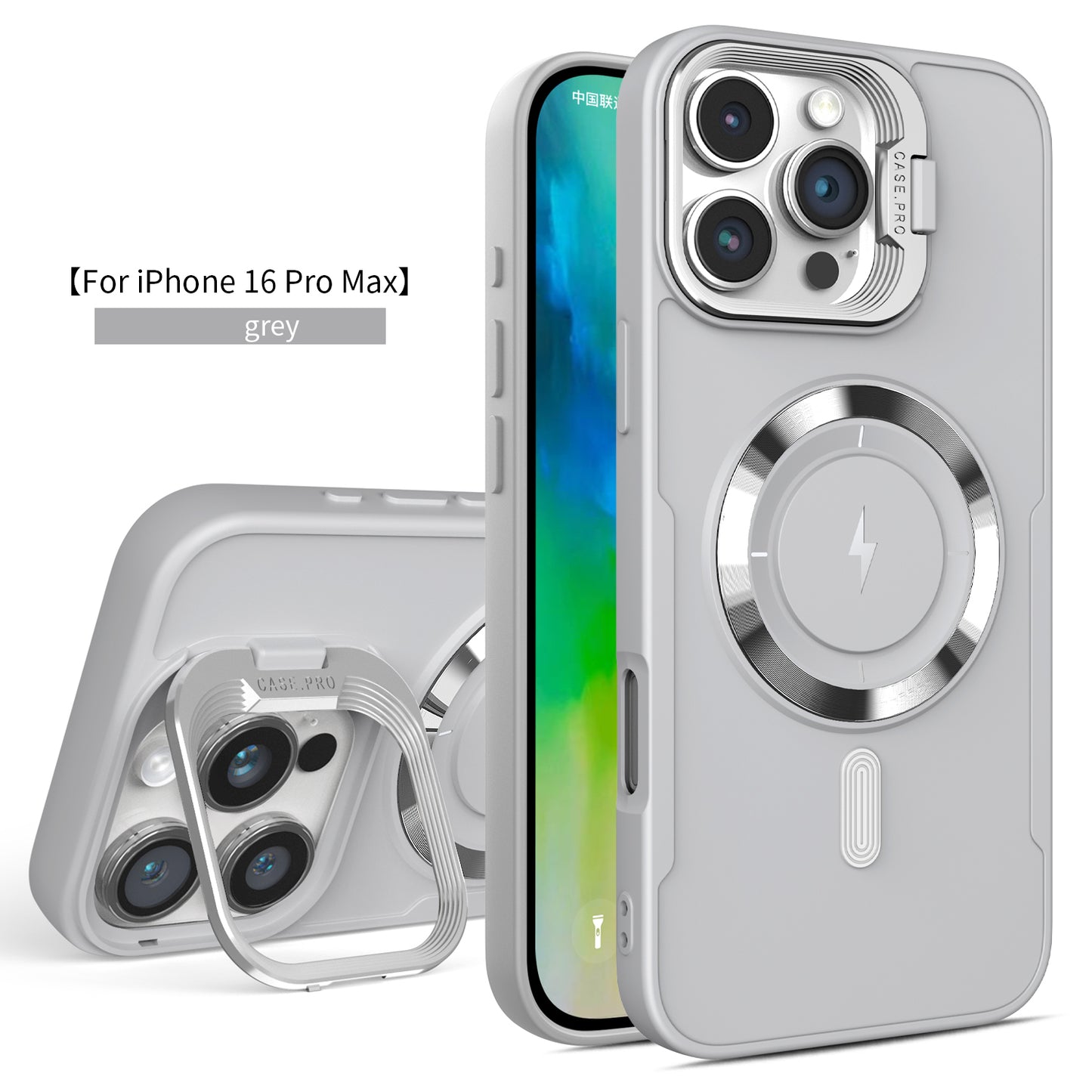 iPhone16 2in1 PC+TPU case magsafe compatible case Stand function