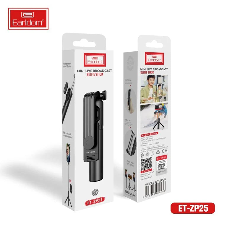 Earldom Selfie Stick with Built-in Stand ZP24