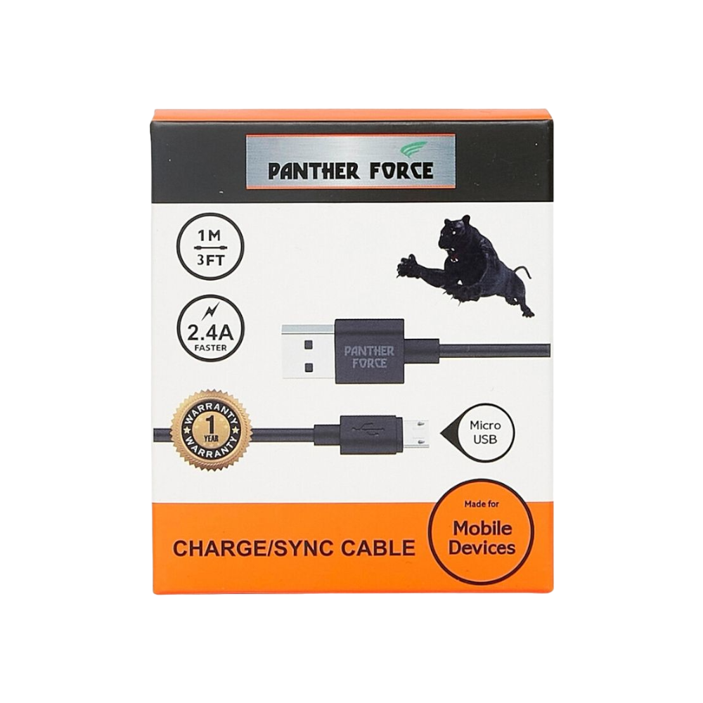 PF17-S- Panther Force Fast Charge/Sync - Fast Charging and Data Transfer for Micro USB Devices