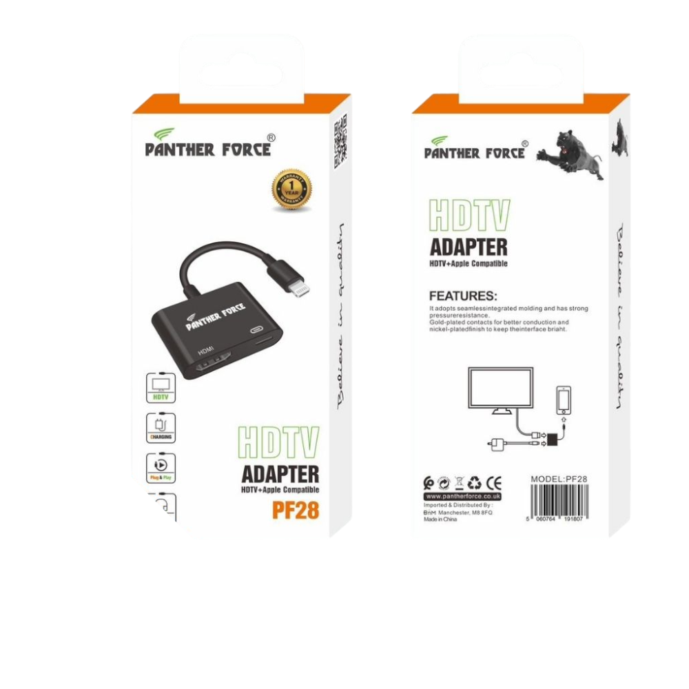 PF28- PANTHER FORCE HDTV ADAPTER HDTV+APPLE COMPATIBLE