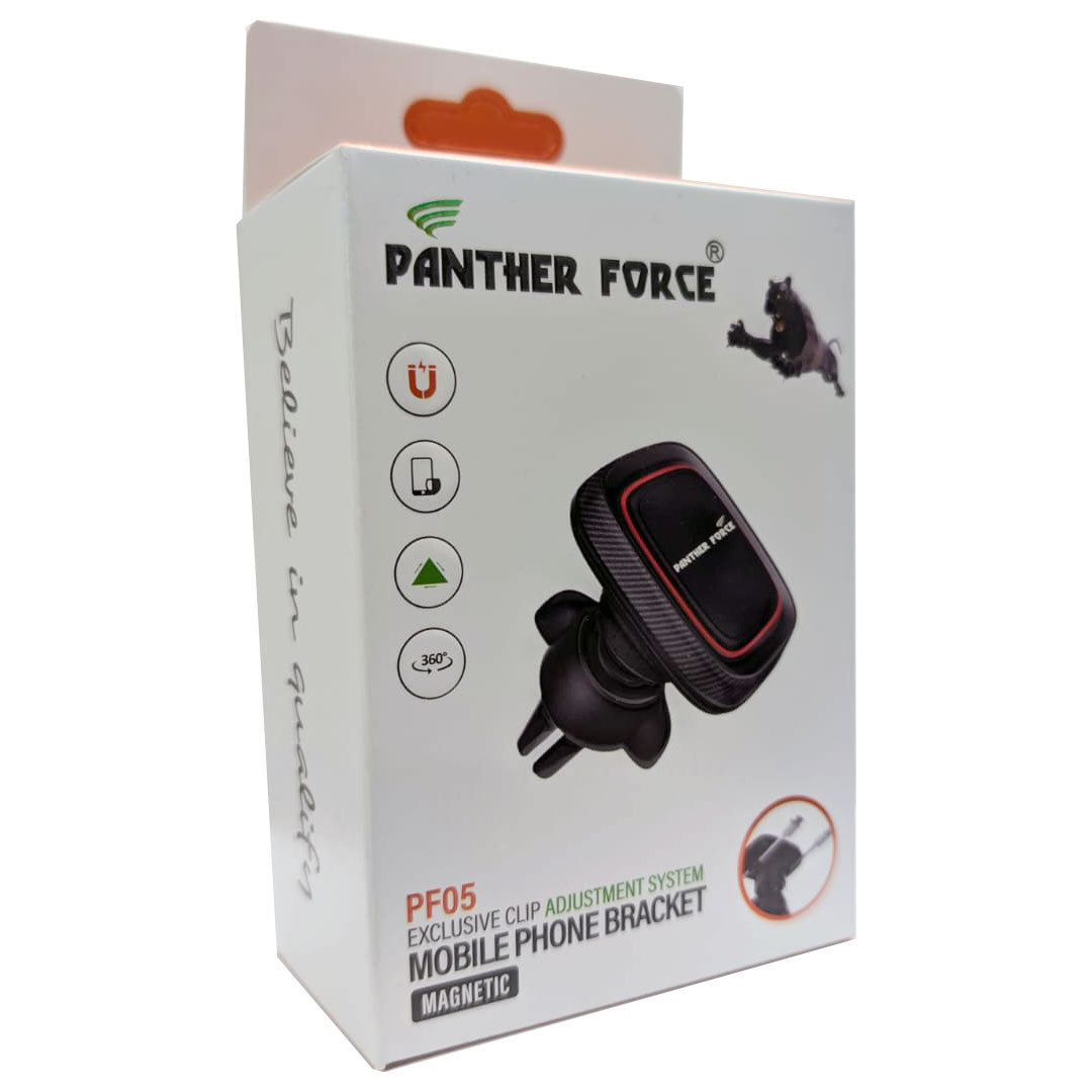 Panther Force Square Magnetic Air Vent Holder PF05- Strong Magnetic Grip, 360° Adjustable, Compact & Durable Design, Universal Compatibility