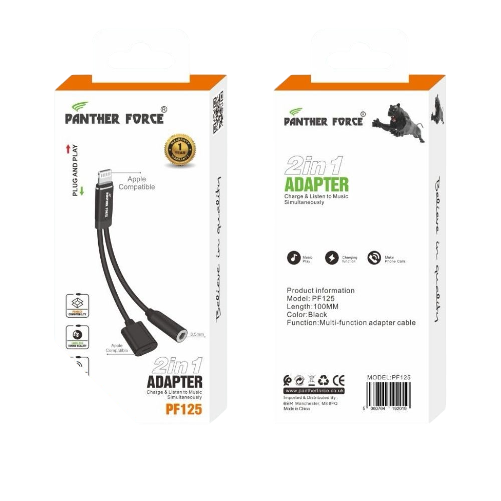 Panther Force Micro USB to USB Cable 2.4A 1M - PF125 - Fast Charging & Data Transfer for Micro USB Devices