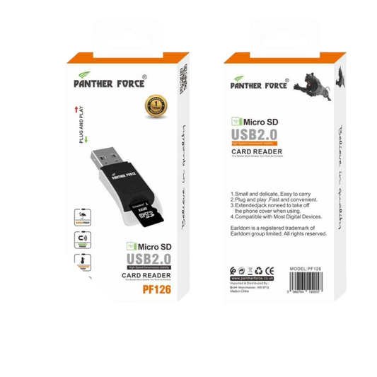 PF126- PANTHER FORCE MICRO SD USB 2.0 CARD READER