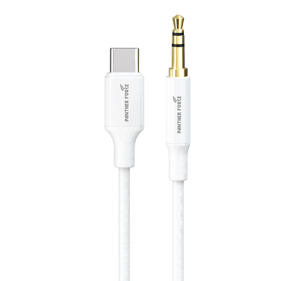 PF205- Panther Force Type-C AUX - Extended Length for Convenient Charging and Syncing of Your Phone