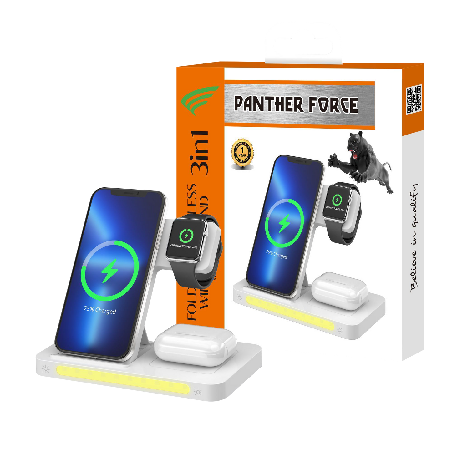 PF213- PANTHER FORCE 3 IN 1 WIRELESS CHARGE