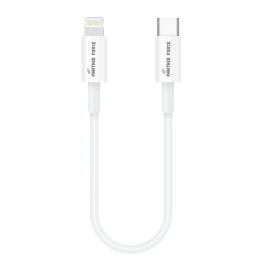 PF286- Panther Force 20cm Data Cable for USB-C to Apple Connector - Extended Length for Convenient Charging and Syncing of Your Phone