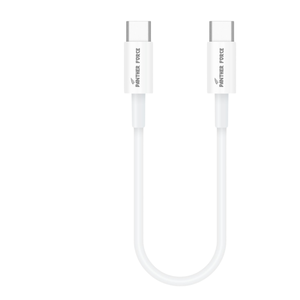 PF287- Panther Force 20cm Data Cable for USB-C to USB-C - Fast Charging and Data Trans-fer for Micro USB Devices