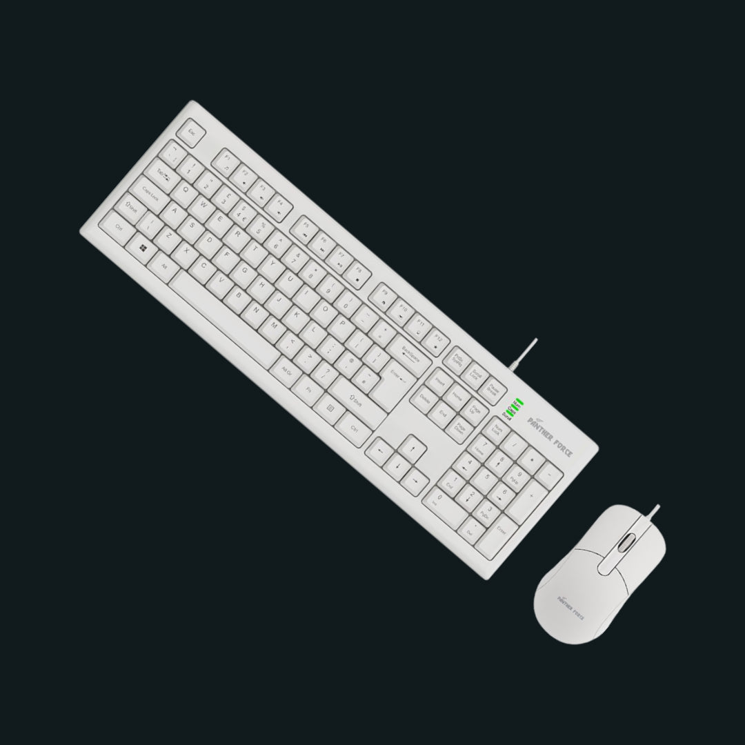 Wired Keyboard & Mouse Combo - white