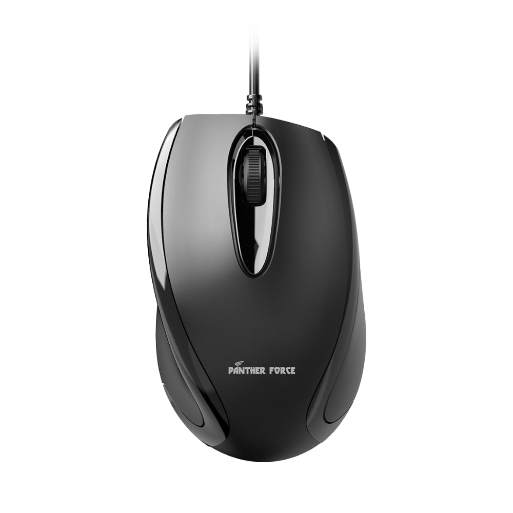 Fortect Mouse Black Wired Optical Mouse USB Plug Play Laptop PC Mouse PF295