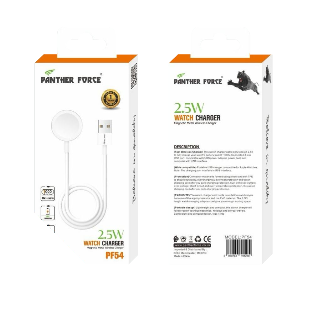 PF54- Panther Force 2.5W Watch Charger - Seamless Connectivity, Uninterrupted Power