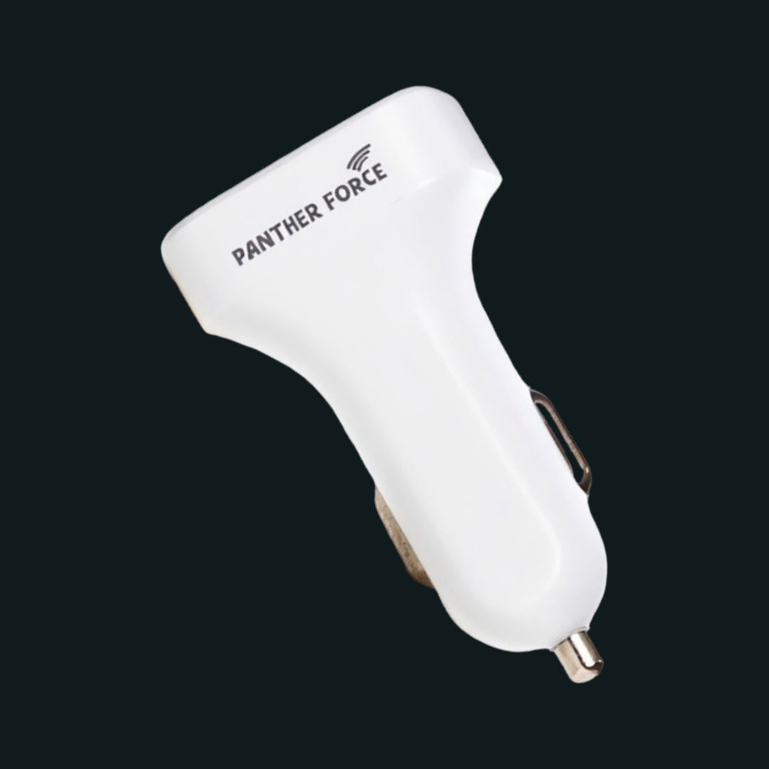 2.4A White Dual USB Car Charger