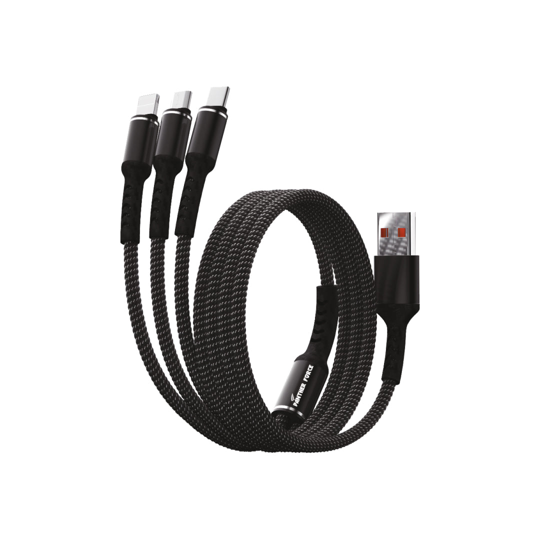 PF168 - Panther Force 3-in-1 Cable - Fast Data Transfer