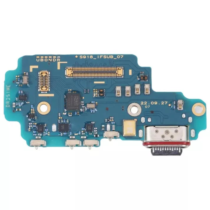 Original Pullout Samsung Galaxy S23 ULTRA S918B Charging Port Flex Board Sim Card reader