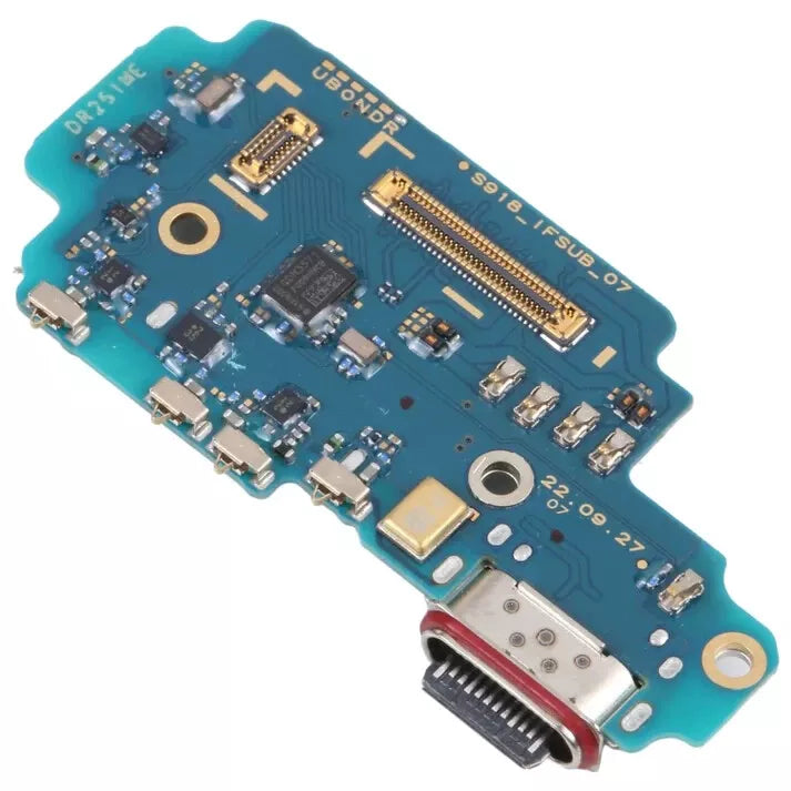 Original Pullout Samsung Galaxy S23 ULTRA S918B Charging Port Flex Board Sim Card reader